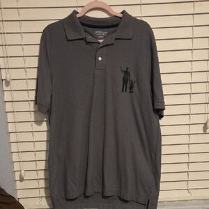 Gray Men's Polo Shirt With Walt  and Mickey